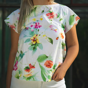 Bluza cu flori verzi / Green flowers blouse