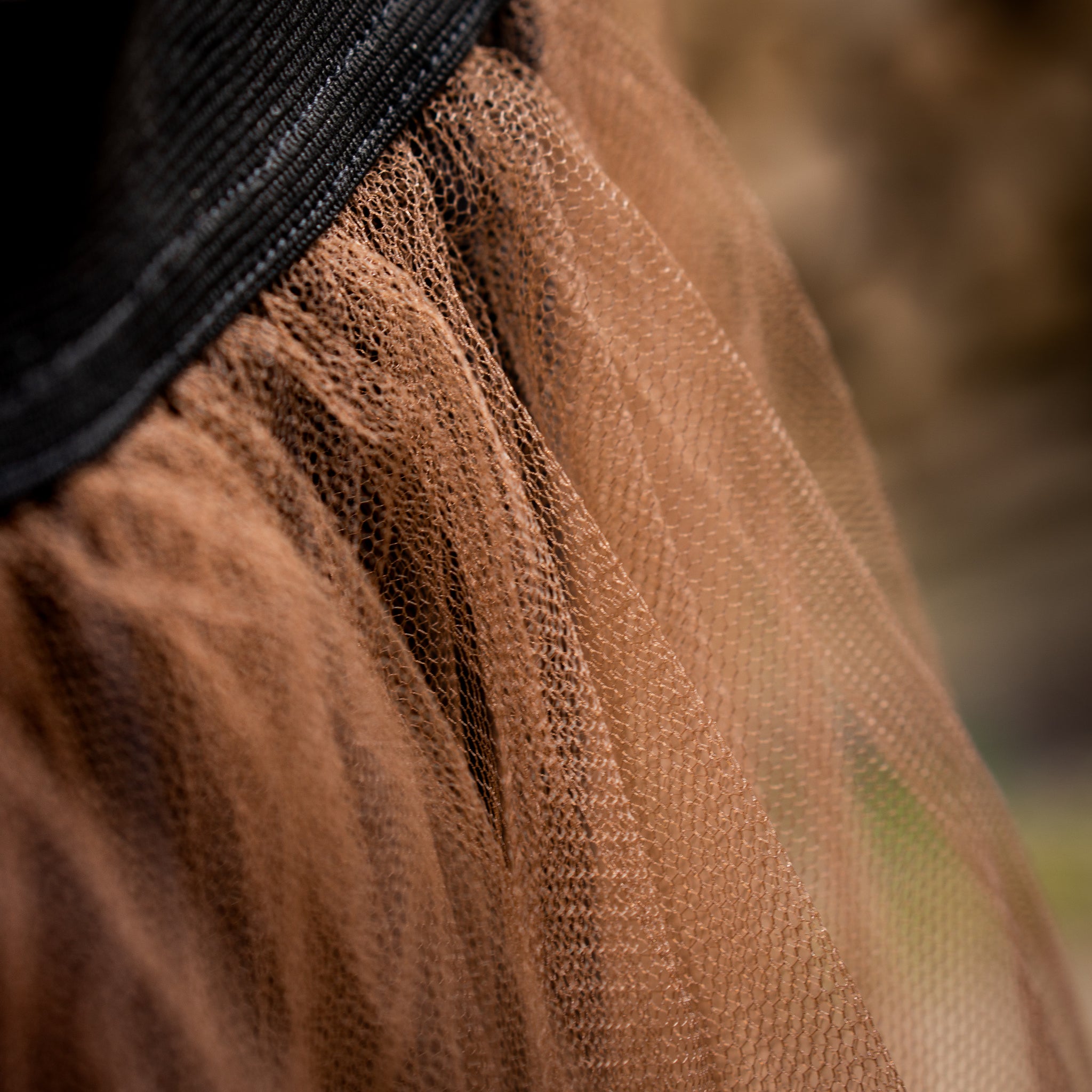 Fusta maro din tull / Brown tull skirt