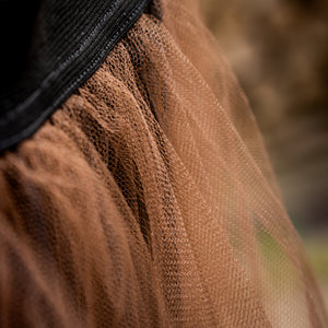 Fusta maro din tull / Brown tull skirt