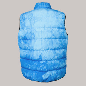 Vesta bleu cu puf