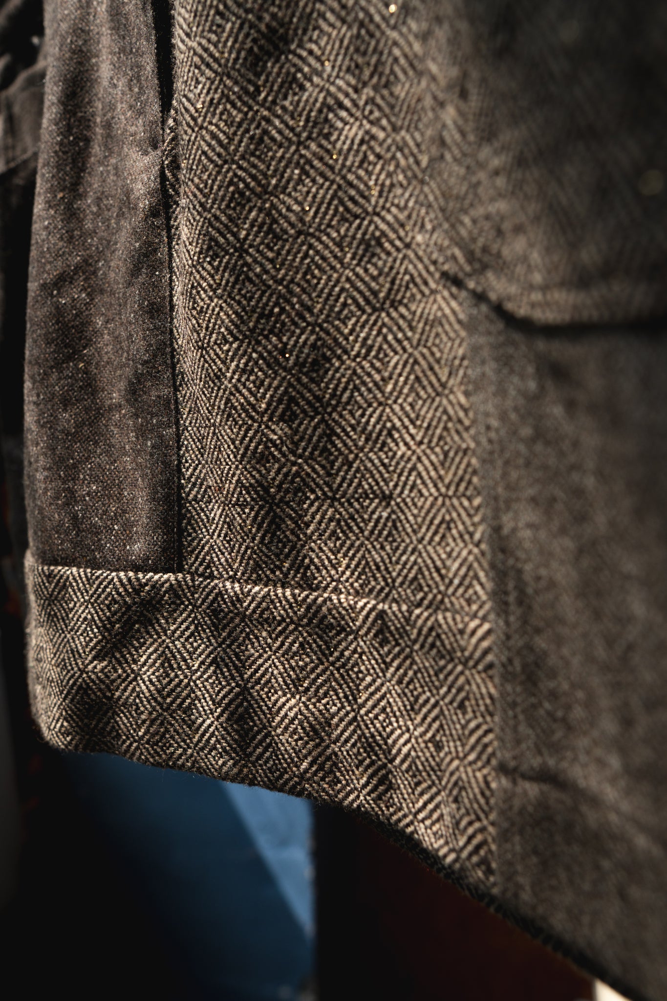 Fusta patchwork maro / Brown patchwork shirt