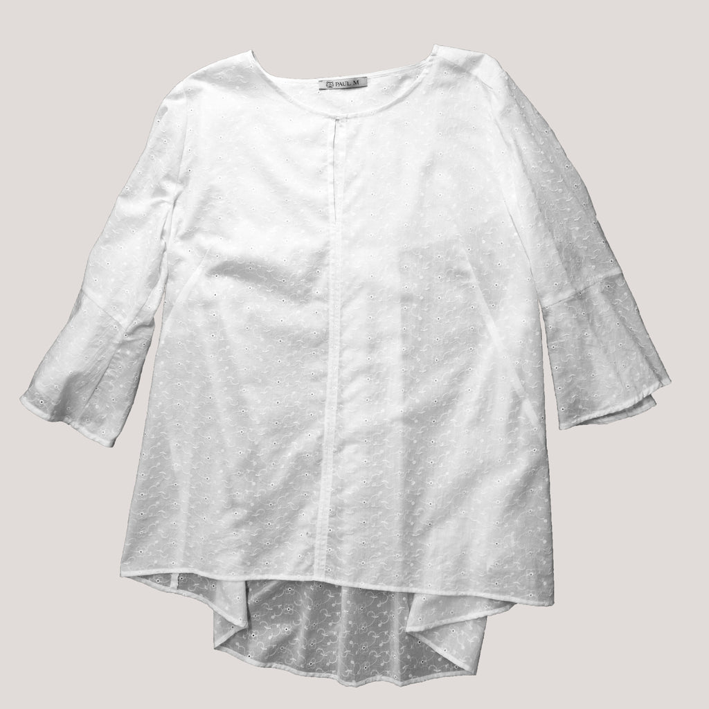 Bluza alba Sangalo / White Sangalo blouse