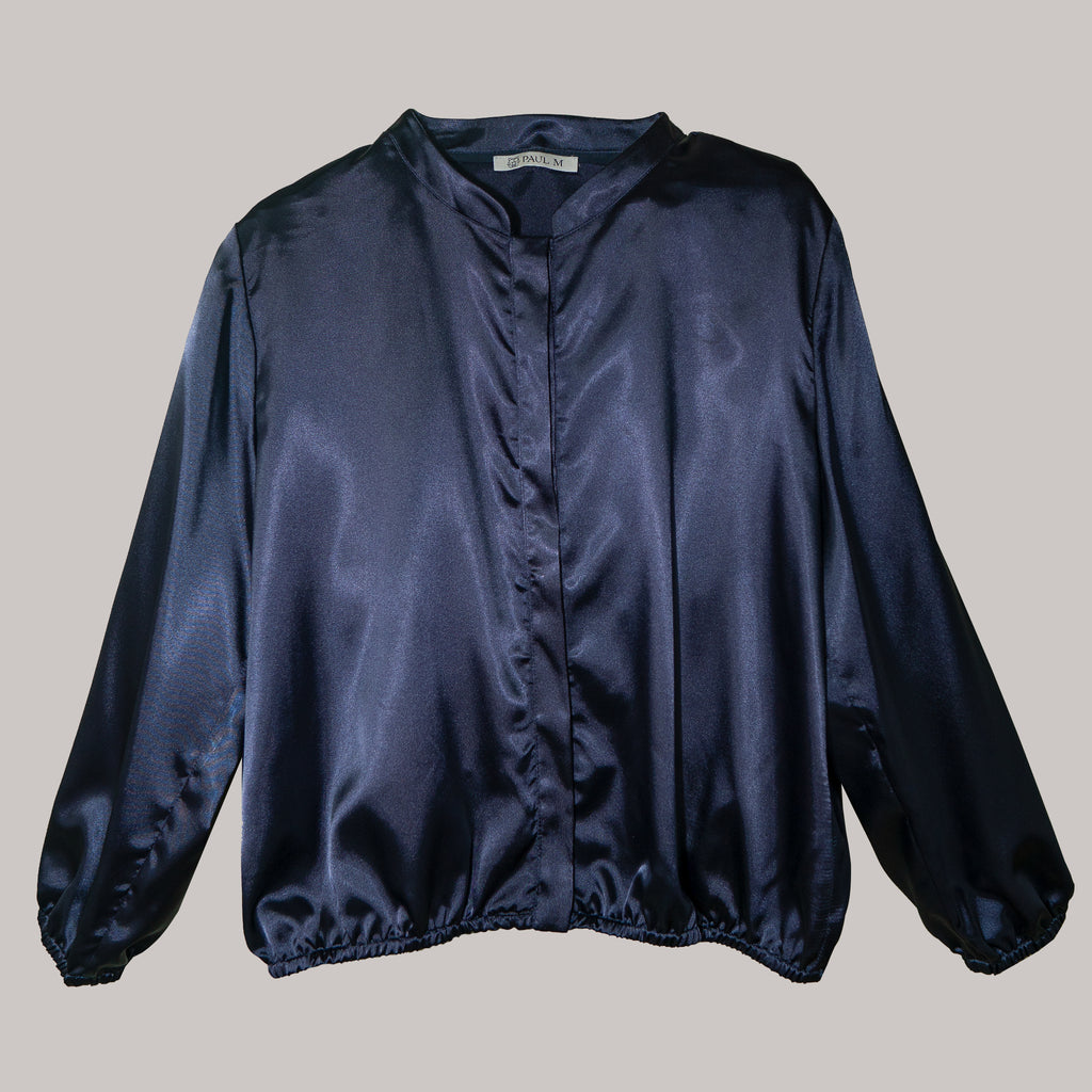 Bluza Bomber bleumarin