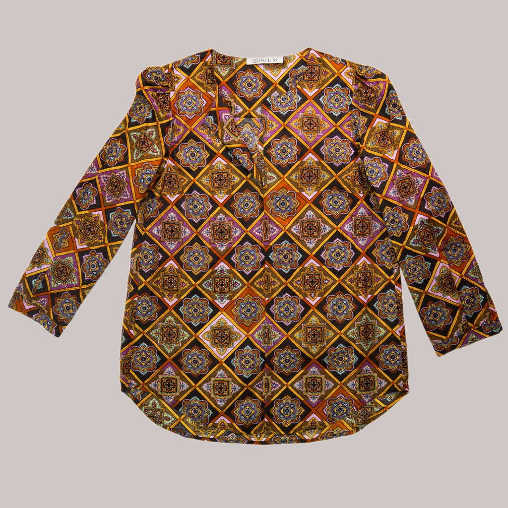 Bluza cu model geometric / Geometric model blouse