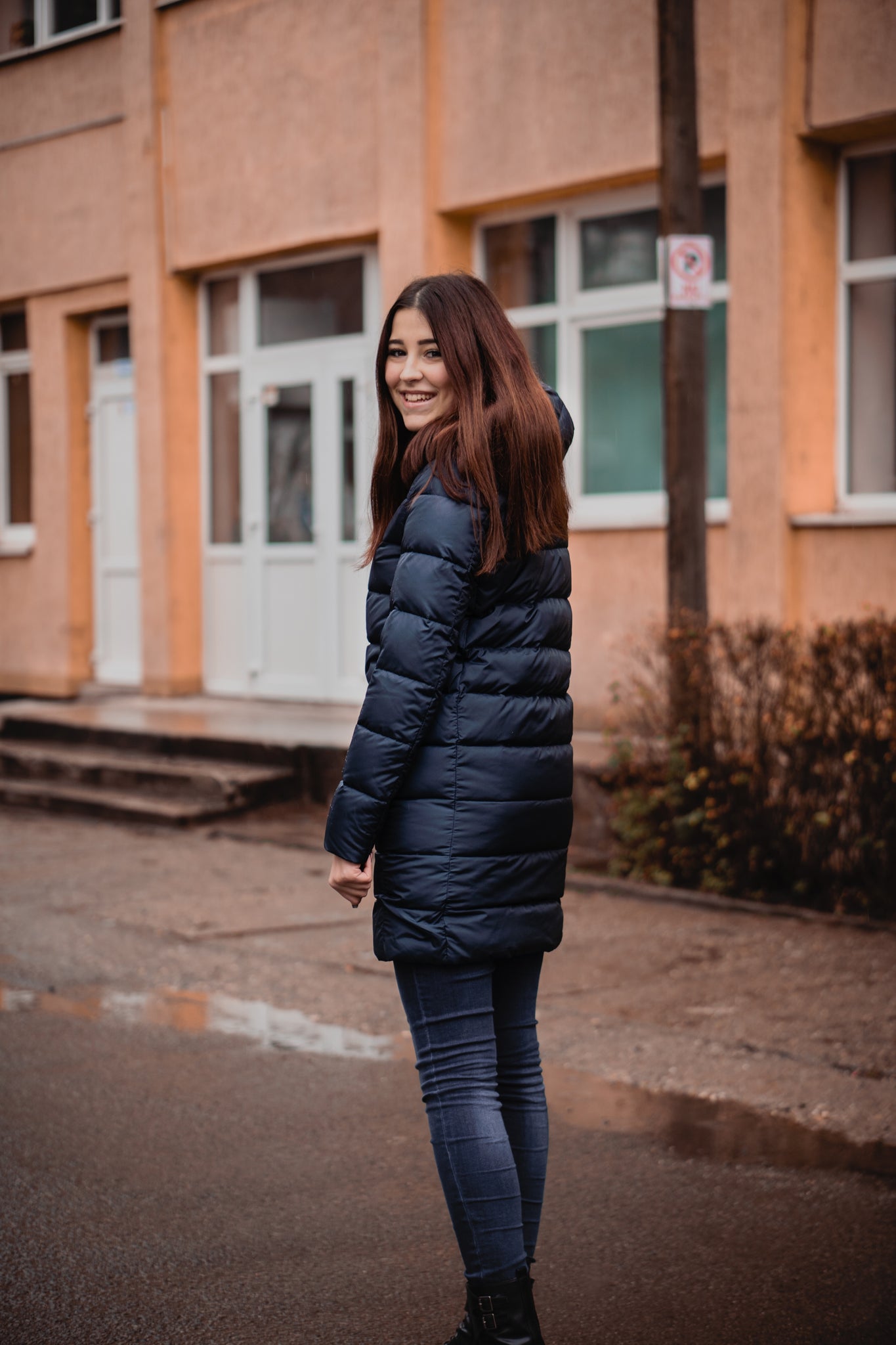 Geaca lunga cu puf pentru femei