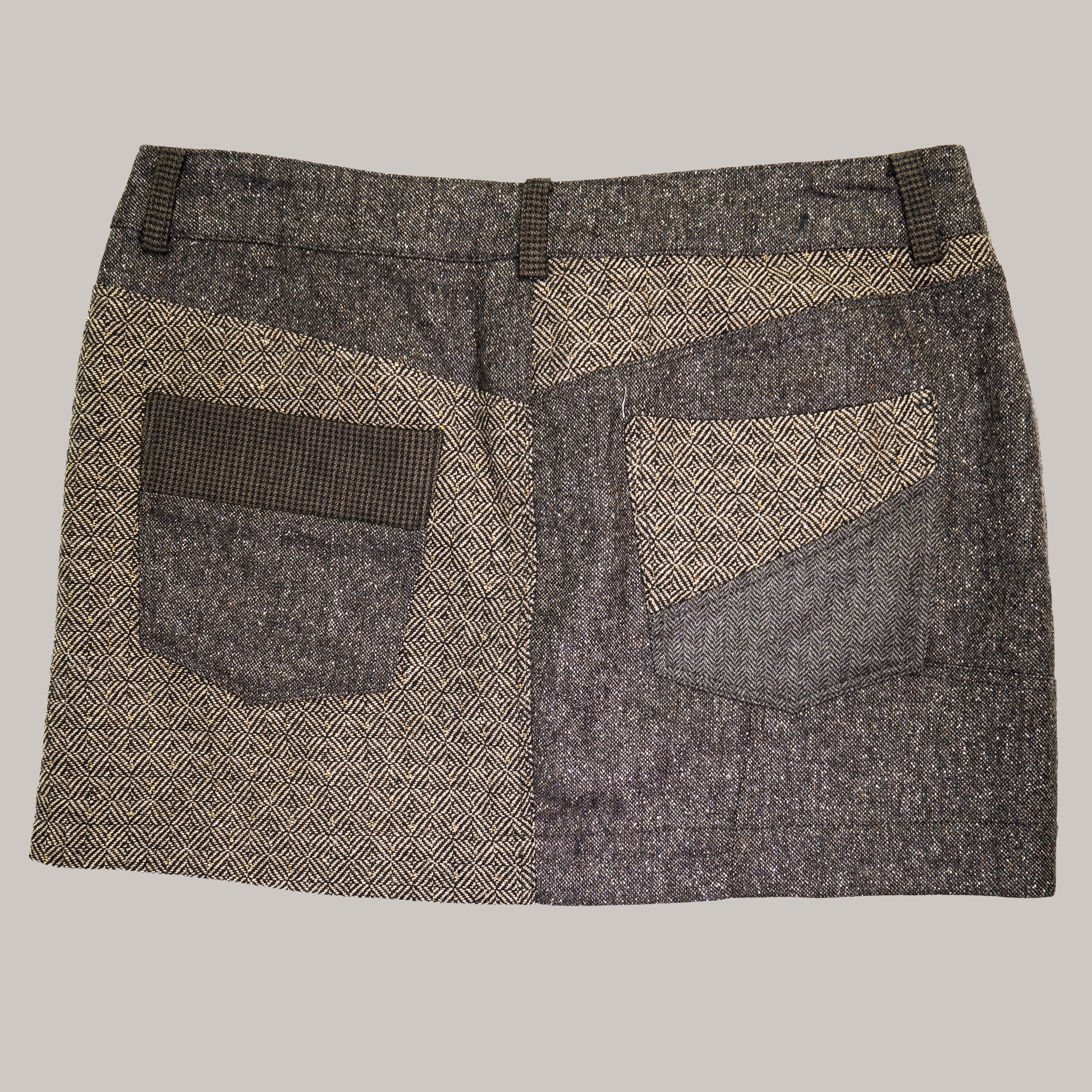 Fusta patchwork maro / Brown patchwork shirt