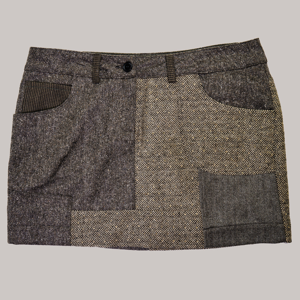 Fusta patchwork maro / Brown patchwork shirt