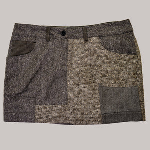 Fusta patchwork maro / Brown patchwork shirt