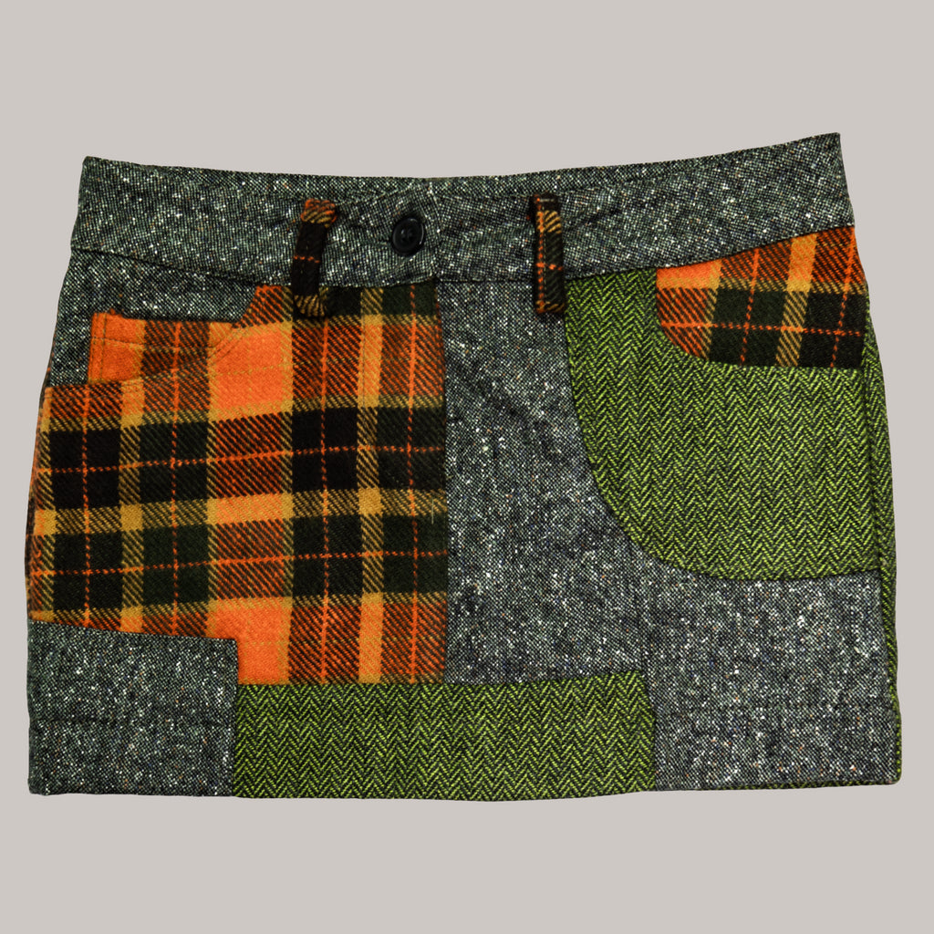 Fusta patckwork portocaliu /  Orange patchwork dress