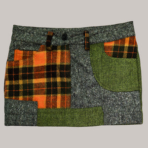 Fusta patckwork portocaliu /  Orange patchwork dress