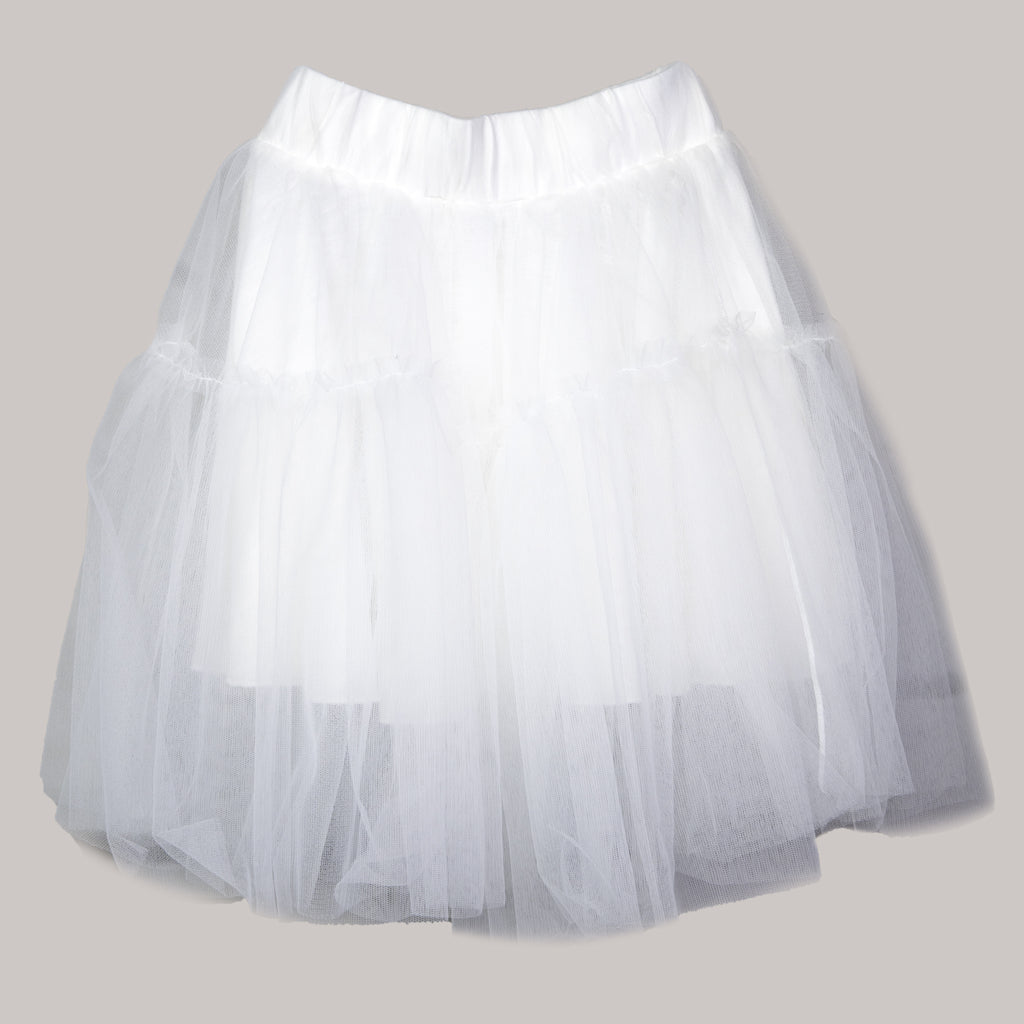 Fusta alba din tull pentru copii / Kid's white tull skirt