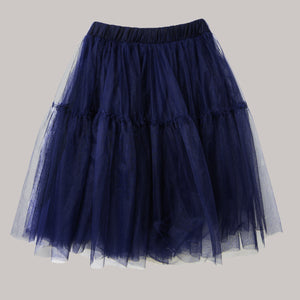 Fusta bleu din tull / Blue tull skirt