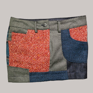 Fusta patchwork rosu / Red patchwork skirt
