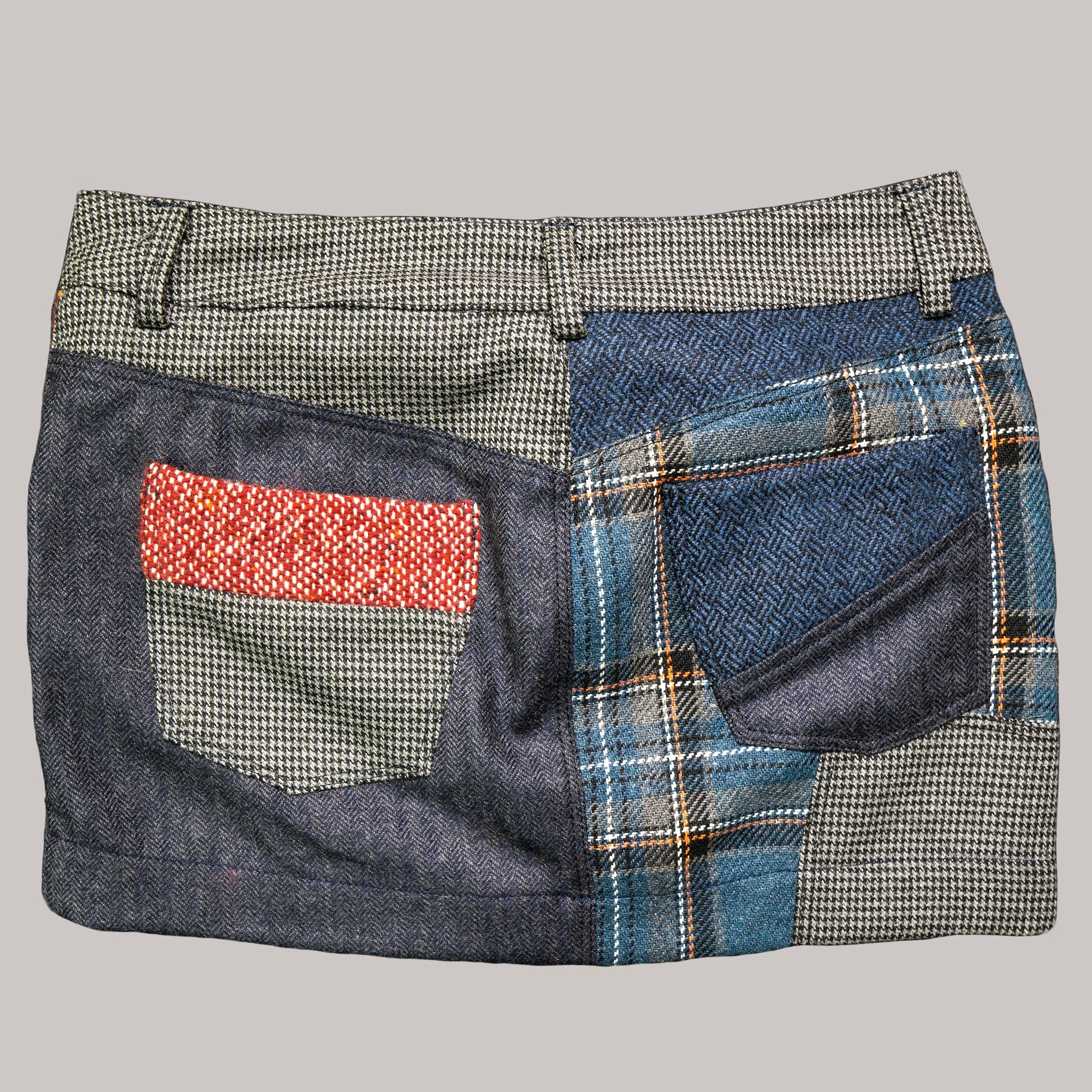 Fusta patchwork rosu / Red patchwork skirt