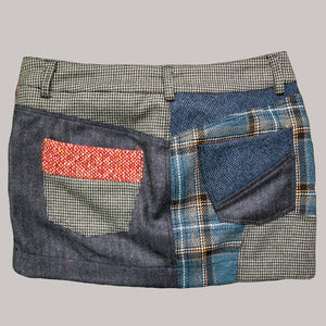 Fusta patchwork rosu / Red patchwork skirt