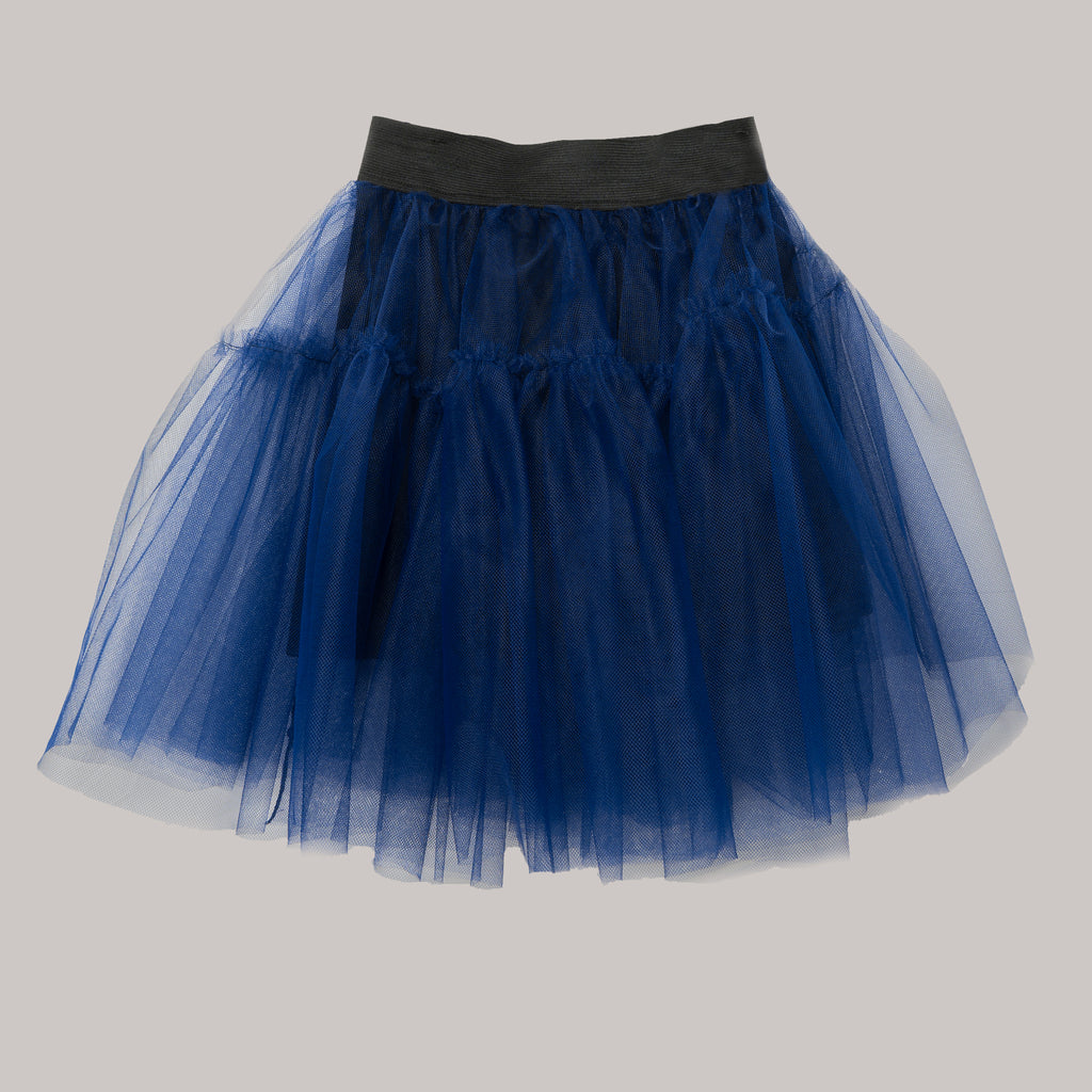 Fusta bleu din tull / Blue tull skirt